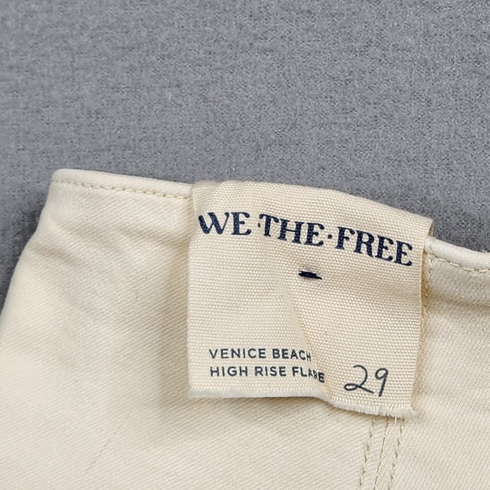 Free People Jeans Venice Beach High Rise Criss Cross Waistband Flare Size 29 - Picture 12 of 14